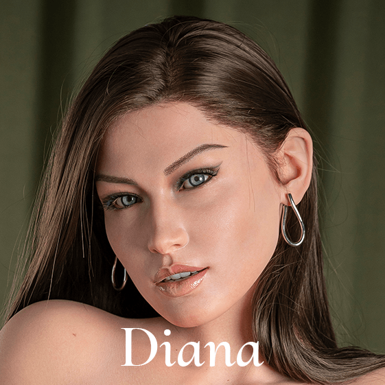 FANREAL Silicone Head Diana - realistic silicone doll head