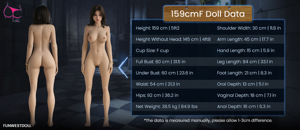 FunWestDoll Lyra 159cm STPE USA Stock — FWD108-STPE — body measurements